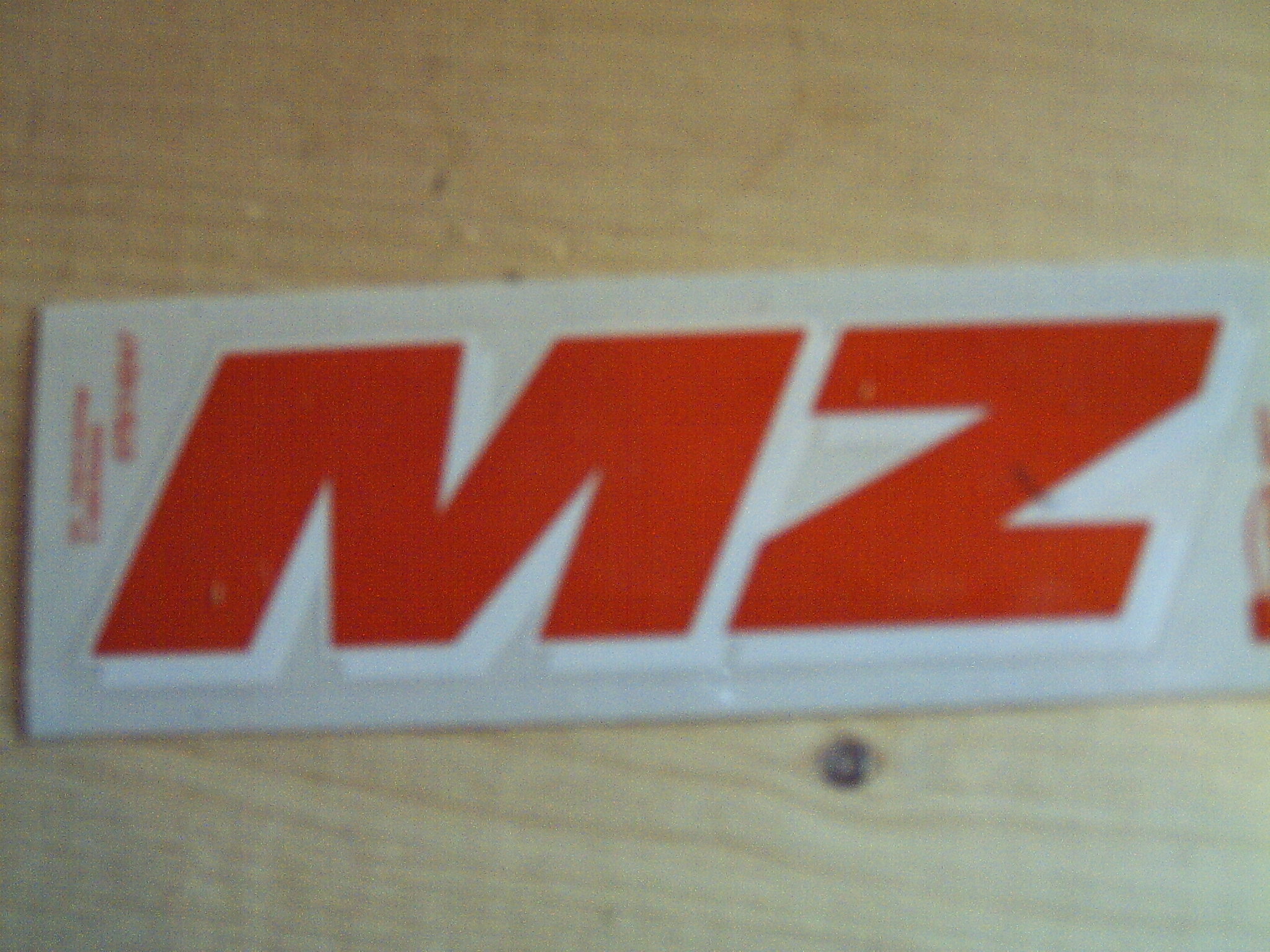 Dekorfolie "MZ" rot/weiß Tank Dekorfolie "MZ" rot/weiß Tank